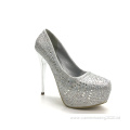 Women Glitter Crystal Rhinestone Thin Heel Platform Pumps